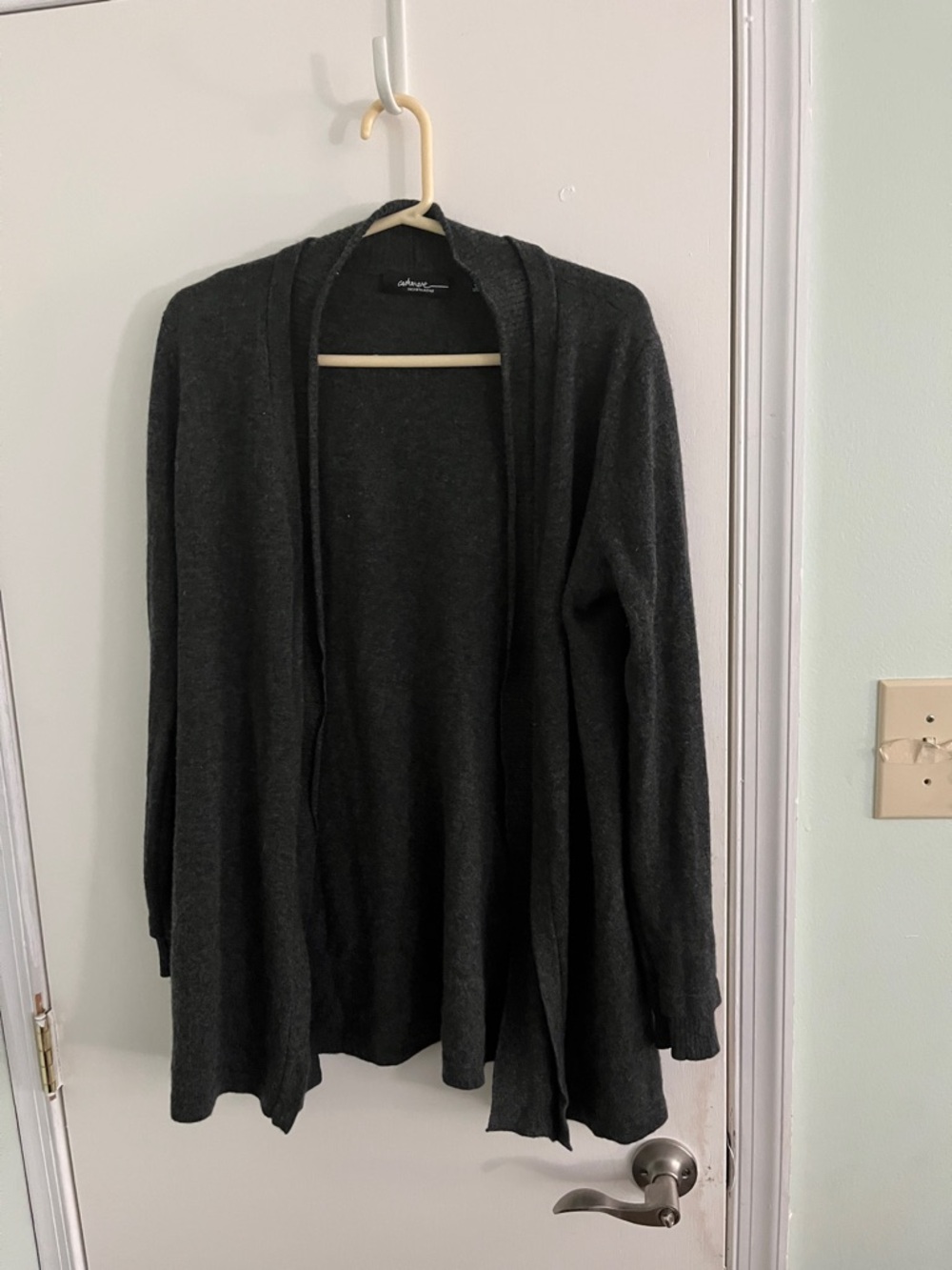 Saks Fifth Avenue Cashmere Cardigan - Charcoal Gray